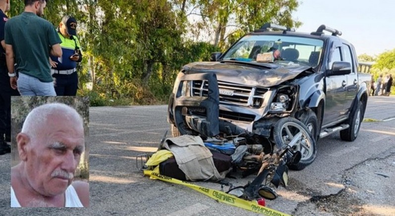 82 yaşındaki motosikletli, kazada hayatını kaybetti