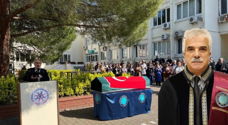 Fakültesi önünden dualarla uğurlandı