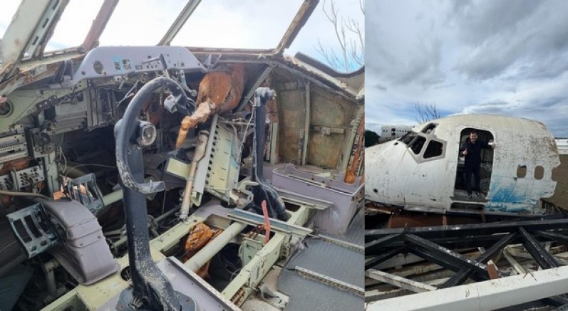 Hurdacıdaki Boeing 747 uçak görenleri şaşkına çeviriyor