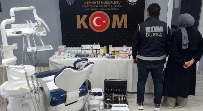 İnegöl'de sahte diş muayenesine baskın: 2 gözaltı