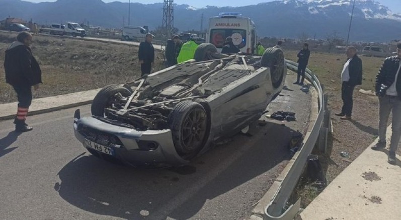 Konya’da otomobil takla attı: 4 yaralı