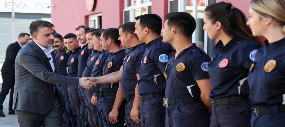 Başkan Vekili Şahin Biba'dan İtfaiye personeli’ne bayram ziyareti