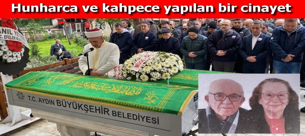 Yaşlı çift son yolculuklarına uğurlandı