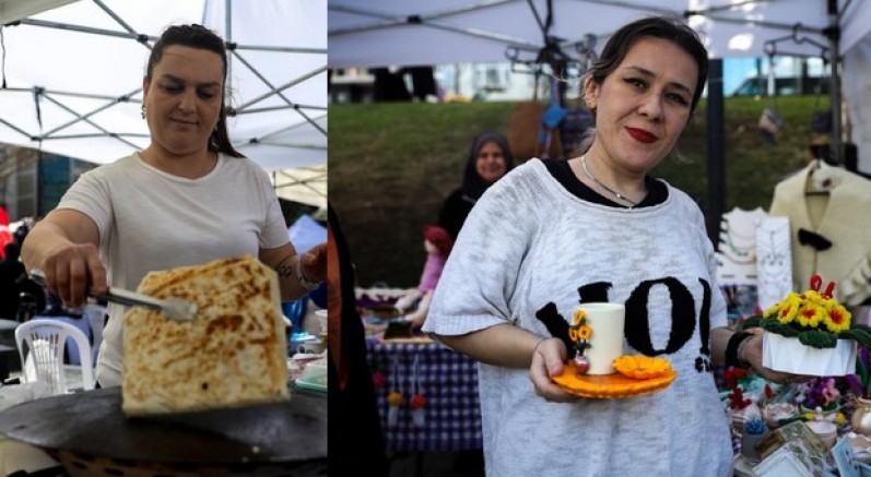 ‘Meydan Kadınların’ dayanışma pazarı doldu taştı