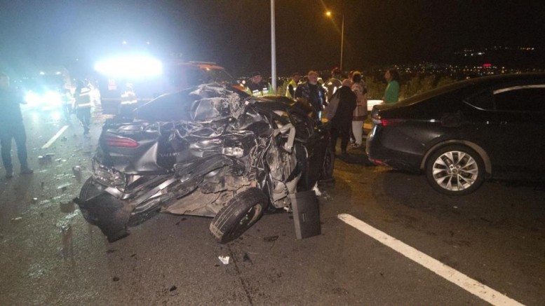 Otobanda feci kaza: 1 yaralı