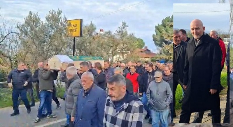 Süleyman Soylu, Harun Akın'ın ağabeyinin cenazesine katıldı