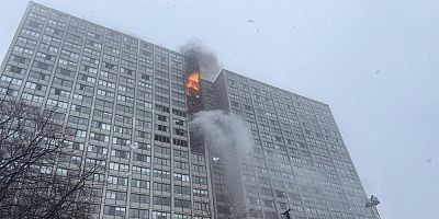 25 katlı binada yangın: 1 ölü, 8 yaralı