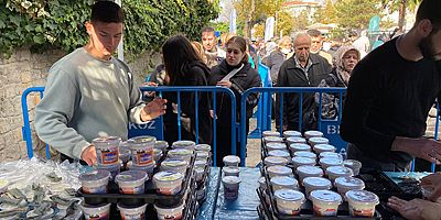 4 bin kişiye yoğurt dağıtıldı
