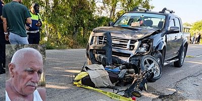 82 yaşındaki motosikletli, kazada hayatını kaybetti