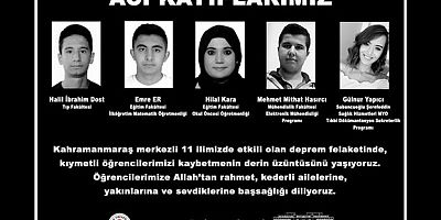 Amasya Üniversitesi 5 öğrencisini kaybetti