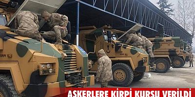 Askerlere kirpi kullanım kursu verildi