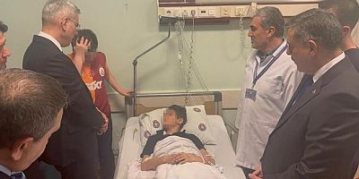 Bakanlar yaralı öğrencileri ziyaret etti