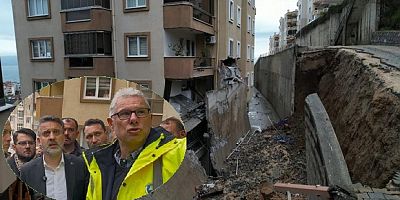 Balkonlar yıkıldı, araçlar enkaz altında