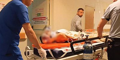 Başına demir parçası düşen işçi yaralandı