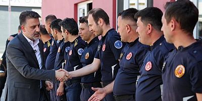 Başkan Vekili Şahin Biba'dan İtfaiye personeli’ne bayram ziyareti