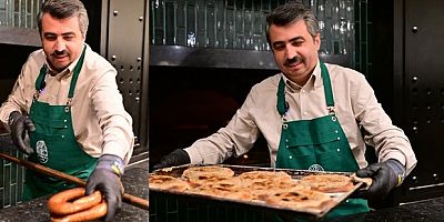 Başkan Yılmaz önce pişirdi sonra ikram etti