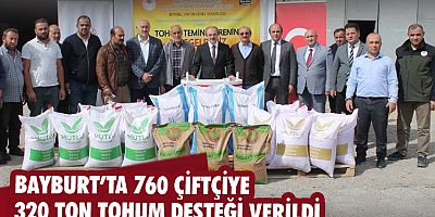 Bayburt’ta 760 çiftçiye 320 ton tohum desteği verildi