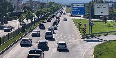 Bayram dönüş trafiği İnegöl'de yoğunlaştı