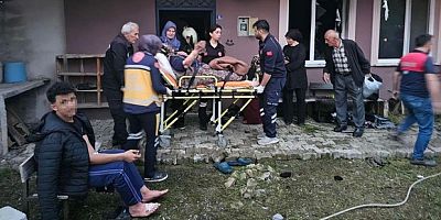 Benzinle soba yakmak isterken ölümden döndüler
