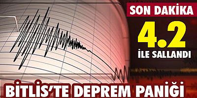 Bitlis'te 4.2 büyüklüğünde deprem 