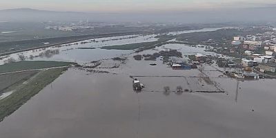 Bursa'da binlerce dekar ekili alan sular altında