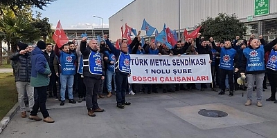 Bursa'da işçilerin maaş eylemi sürüyor