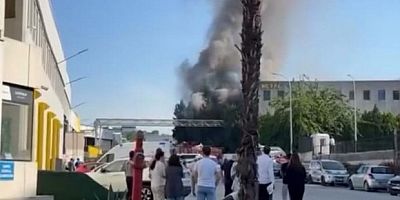 Bursa'da korkutan fabrika yangını