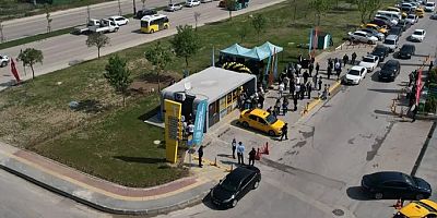 Bursa Nilüfer'e modern taksi durağı...