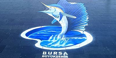 Bursa sokaklarında 3 boyutlu sanat