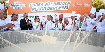 ‘Bursa süt helvası’ rekor denemesi