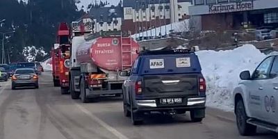 Bursa Uludağ'da yangın ihbarı yürekleri ağza getirdi