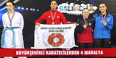 Büyükşehirli karatecilerden 4 madalya