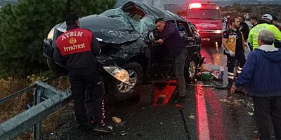 Çine'de trafik kazası: 1 ölü, 1 yaralı