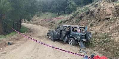 Cip uçurumdan yuvarlandı: 1 ölü 2 ağır yaralı