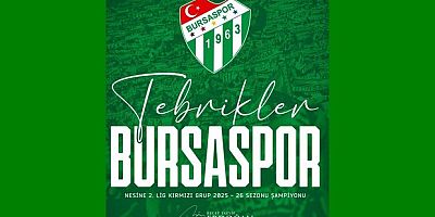 Cumhurbaşkanı Erdoğan’dan Bursaspor’a tebrik mesajı