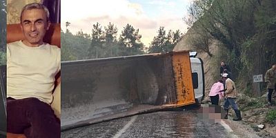 Denizli’de hafriyat kamyonu devrildi: 1 ölü