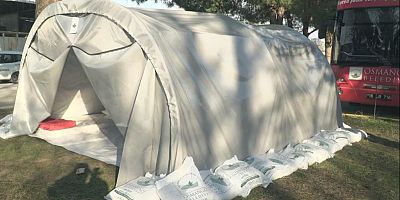 Deprem bölgesi için özel çadırlar 