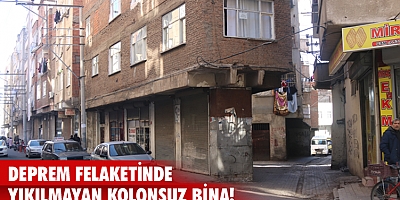 Depremde yıkılmayan kolonsuz bina!