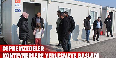 Depremzedeler konteynerlere yerleşmeye başladı