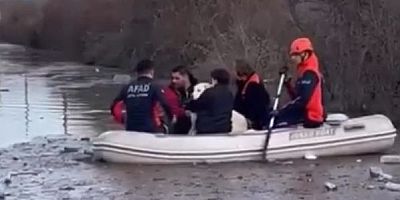 Dere yatağında mahsur kalan 5 kişi kurtarıldı