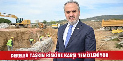Dereler taşkın riskine karşı temizleniyor  