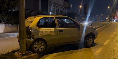 Direğe çarparak durabildi