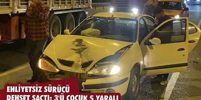 Ehliyetsiz sürücü dehşet saçtı: 3'ü çocuk 5 yaralı