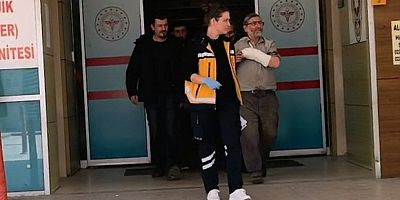 Elini makineye kaptırdı