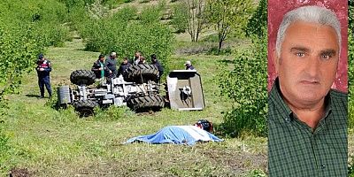 Emekli polis devrilen traktörün altında can verdi