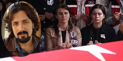 Eşi ve kızlarından şehide son bakış