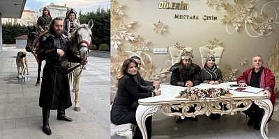 Film kostümüyle masal gibi nikah