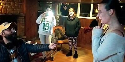 Film setinde evlilik teklifi