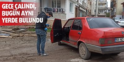 Gece çalındı, bugün aynı yerde bulundu