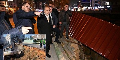 Göçen yolda çalışma başladı